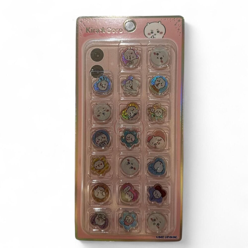 Chiikawa Kira Cora Glitter Puffy Sticker Sheet Kamio Japan Kawaii